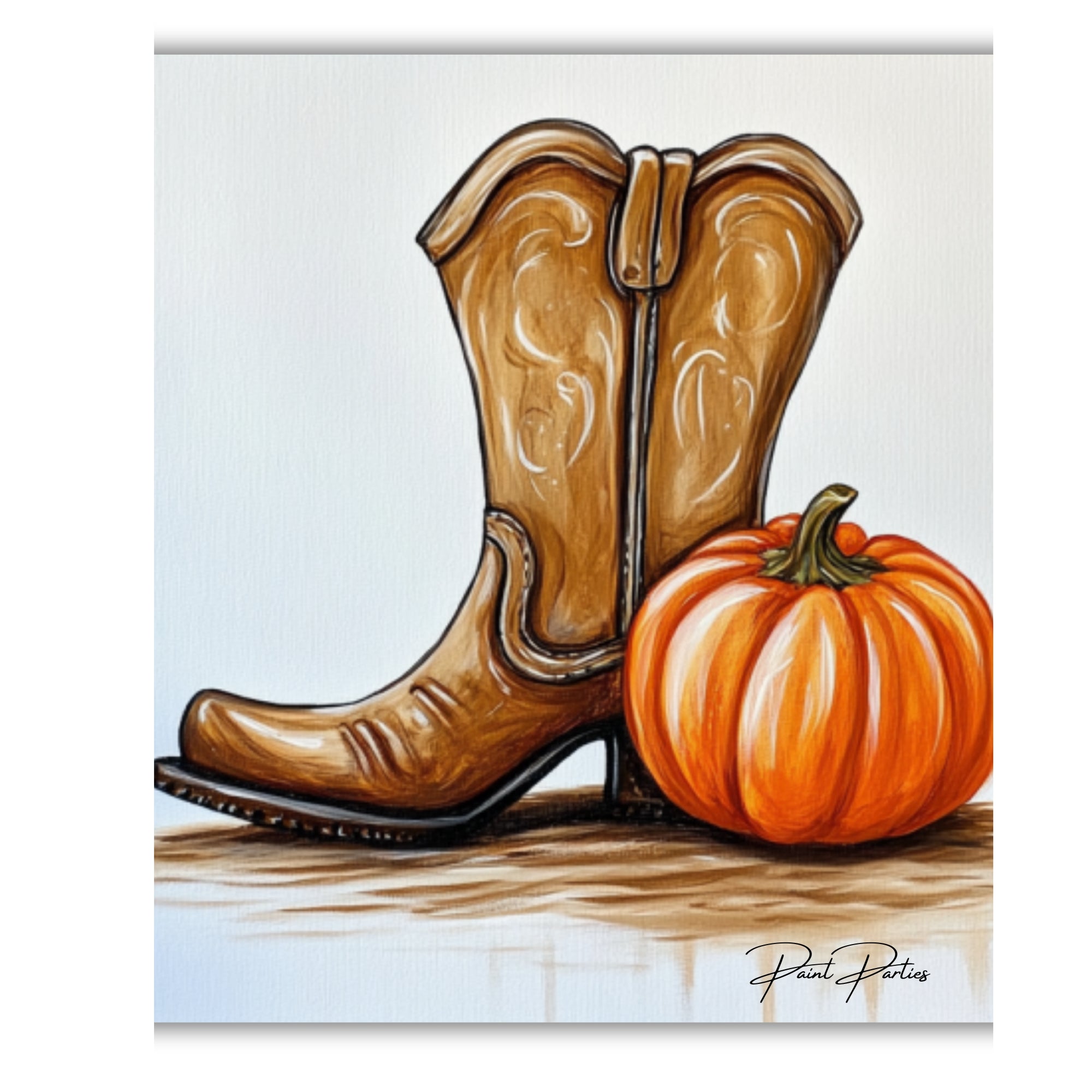 Fall Cowgirl Boot DIY Painting Kit